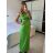 Šaty dlouhé letní elegantní na ramínka dámské (S/M ONE SIZE) ITALSKÁ MÓDA IMPBB24H6536