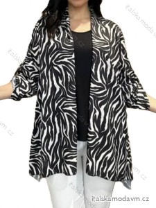 Cardigan slabý 3/4 dlouhý rukáv dámský nadrozměr (48/50/52 ONE SIZE) ITALSKÁ MÓDA IMD24405