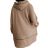 Mikina teplá prodloužená oversize na zip s kapucí dámská nadrozměr (2XL/3XL ONE SIZE) ITALSKÁ MÓDA IMD22676