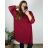 Šaty elegantní dlouhý rukáv dámské nadrozměr (3XL/4XL ONE SIZE) ITALSKá MóDA IM424BELLA/DU 3XL/4XL tmavě modrá