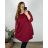 Šaty elegantní dlouhý rukáv dámské nadrozměr (3XL/4XL ONE SIZE) ITALSKá MóDA IM424BELLA/DU 3XL/4XL tmavě modrá