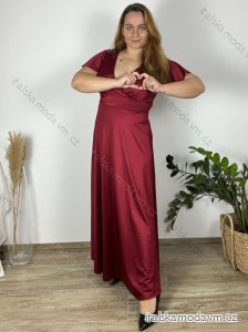 Šaty dlouhé společenské krátký rukáv dámské nadrozměr (XL/2XL BIG SIZE) ITALSKÁ MÓDA IMPSH245441A/DUR