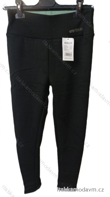 Legíny zateplené bambusové dlouhé dámské nadrozměr (s/m-m/l-xl/2xl) MIEGO MIE24010806/DUR S/M Černá