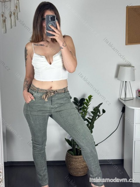 Kalhoty strečové dlouhé dámské (M/L ONE SIZE) ITALSKá MODA IM423FRIDO