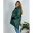 Bunda  s kapucí dámská nadrozměr (3XL/4XL ONE SIZE) ITALSKÁ MÓDA IM423683/DUR khaki 3XL/4XL