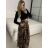 Sukně dlouhá s páskem dámská (S/M ONE SIZE) ITALSKÁ MÓDA IMWMY241109-1/DU -   hnědá -   S/M