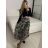 Sukně dlouhá s páskem dámská (S/M ONE SIZE) ITALSKÁ MÓDA IMWMY241109-2/DU -   Černo-bílá -   S/M