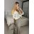 Svetr pletený na knoflíčky dlouhý rukáv dámský oversize Alessandra (S/M/L ONE SIZE) ITALSKÁ MÓDA IMWC233944SM/DU -   šedá -   S/M/L
