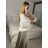 Svetr pletený na knoflíčky dlouhý rukáv dámský oversize Alessandra (S/M/L ONE SIZE) ITALSKÁ MÓDA IMWC233944SM/DU -   šedá -   S/M/L