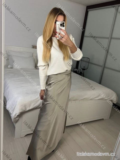 Sukně dlouhá saténová dámská (S/M ONE SIZE) IMM24M67072/DU