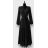 Šaty dlouhé elegantní dlouhý rukáv dámské (S/M/L ONE SIZE) ITALSKÁ MÓDA IMPES24DOLLY Černá S/M/L