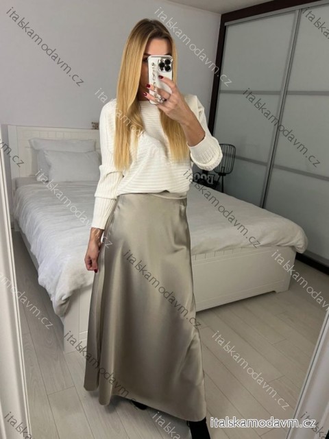 Sukně dlouhá saténová dámská (S/M ONE SIZE) IMM24M67072