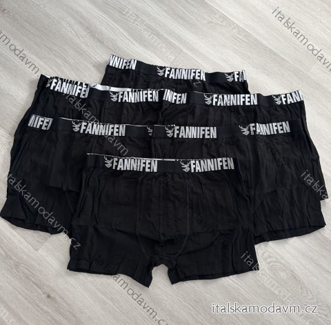 Trenírky boxerky bavlnené pánske 6ks (M,L,XL,2XL) FANNIFEN  PES22G55450-A/DR 5XL čierna