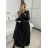 Šaty dlouhé elegantní dlouhý rukáv dámské (S/M ONE SIZE) ITALSKÁ MÓDA IMM24M25599