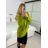 Svetr oversize šikmý dlouhý rukáv dámské (S/M/L ONE SIZE) ITALSKá MóDA IM424509/DUR -   zelená smaragdová -   S/M/L