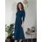 Šaty elegantné s opaskom dlhý rukáv dámske (S/M/L ONE SIZE) TALIANSKA MÓDA IM424802