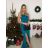 Šaty elegantní společenské dlouhé na ramínka dámské (S/M ONE SIZE) ITALSKÁ MÓDA IM324LOVE/DU -   zelená -   S/M