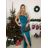 Šaty elegantní společenské dlouhé na ramínka dámské (S/M ONE SIZE) ITALSKÁ MÓDA IM324LOVE/DU -   zelená -   S/M