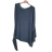 Svetr oversize šikmý dlouhý rukáv dámské (S/M/L ONE SIZE) ITALSKá MóDA IM424509/DUR -   zelená smaragdová -   S/M/L