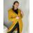 Cardigan pletený dlouhý rukáv dámská (S/M ONE SIZE) ITALSKÁ MÓDA IMPSH233091/DUR hořčicová S/M