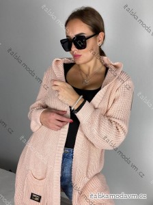 Cardigan pletený dlouhý rukáv dámský  (M/L/XL ONE SIZE) ITALSKÁ MÓDA IMD23562/DR