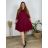 Šaty elegantní dlouhý rukáv dámské nadrozměr (2XL/3XL/4XL ONE SIZE) ITALSKá MóDA IM424VERONA