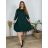 Šaty elegantní dlouhý rukáv dámské nadrozměr (2XL/3XL/4XL ONE SIZE) ITALSKá MóDA IM424VERONA