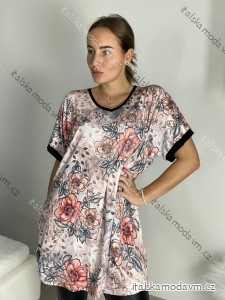 Tunika krátký rukáv dámská nadrozměr (54/56/58ONE SIZE) TURECKÁ MODA TME249100-4/DR