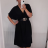 Šaty letní krátký rukáv dámské nadrozměrné (XL/6XL ONE SIZE) ITALSKÁ MÓDA IMM211128/DR vínová