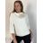 Sveter úpletový 3/4 dlhý rukáv dámsky (S/M/L ONE SIZE) TALIANSKA MÓDA IMM24M5986-1/DU -   hnedá
 -   S/M/L