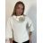 Sveter úpletový 3/4 dlhý rukáv dámsky (S/M/L ONE SIZE) TALIANSKA MÓDA IMM24M5986-1/DU -   hnedá
 -   S/M/L