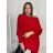 Svetr oversize šikmý dlouhý rukáv dámské (S/M/L ONE SIZE) ITALSKá MóDA IM424509/DUR -   zelená smaragdová -   S/M/L