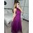 Šaty společenské elegantní letní bez rukávu dámské (S/M ONE SIZE) ITALSKÁ MÓDA IMPSH223590/DUR fuchsiová S/M