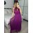Šaty společenské elegantní letní bez rukávu dámské (S/M ONE SIZE) ITALSKÁ MÓDA IMPSH223590/DUR fuchsiová S/M