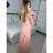 Šaty společenské elegantní letní bez rukávu dámské (S/M ONE SIZE) ITALSKÁ MÓDA IMPSH223590/DUR fuchsiová S/M