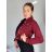 Bunda riflová jeans dámská (S-2XL) MOON GIRL SUN24KS218-15/DUR XL vínová bordo