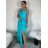 Šaty elegantní společenské dlouhé na ramínka dámské (XS/S/M/L ONE SIZE) ITALSKÁ MÓDA IM322045
