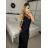Šaty dlouhé elegantní saténové na ramínka dámské (S/M/L ONE SIZE) ITALSKÁ MÓDA IMPLP2455060075