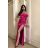 Šaty dlouhé elegantní carmen bez rukávu dámské (S/M/L ONE SIZE) ITALSKÁ MÓDA IMPBB25B24736 modrá královská S/M/L