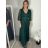 Šaty společenské elegantní třpitivé 3/4 rukáv dámské (S/M/L ONE SIZE) ITALSKá MODA IMS25KRISTA/DR S/M/L vínová