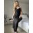 Šaty dlouhé elegantní společenské třpytivé na ramínka dámské (S/M/L ONE SIZE) ITALSKÁ MÓDA IMPSH2593328 červená S/M/L