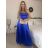 Šaty dlouhé společenské na ramínka dámské (S/M ONE SIZE) ITALSKÁ MÓDA IMPSH246456 červená S/M