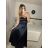 Šaty dlouhé společenské na ramínka dámské (S/M ONE SIZE) ITALSKÁ MÓDA IMPSH246456 červená S/M
