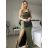 Šaty elegantní společenské dlouhé na ramínka dámské (S/M ONE SIZE) ITALSKÁ MÓDA IM324LOVE/DU -   zelená -   S/M