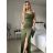 Šaty elegantní společenské dlouhé na ramínka dámské (S/M ONE SIZE) ITALSKÁ MÓDA IM324LOVE/DU -   zelená -   S/M