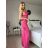 Šaty elegantní společenské dlouhé na ramínka dámské (S/M ONE SIZE) ITALSKÁ MÓDA IM324LOVE/DU -   zelená -   S/M
