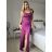 Šaty elegantní společenské dlouhé na ramínka dámské (S/M ONE SIZE) ITALSKÁ MÓDA IM324LOVE/DU -   zelená -   S/M