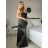 Šaty dlouhé elegantní společenské na ramínka dámské (S/M ONE SIZE) ITALSKÁ MÓDA IMPLP2322930135/DU S/M červená