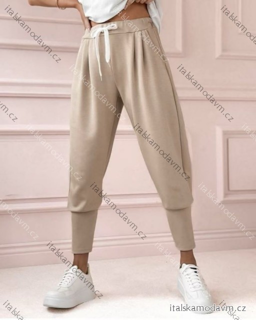 Tepláky elegantní dámské nadrozměr (48/50/52 ONE SIZE) ITALSKÁ MÓDA IM425096