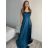 Šaty dlouhé elegantní společenské na ramínka dámské (S/M ONE SIZE) ITALSKÁ MÓDA IMPBB23B23505